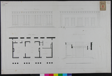 RT-II-151-2 Ontwerptekening voor het bouwen van een vriendenhuis bij de Begraafplaats Crooswijk langs de Rotte ...