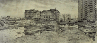 III-248 Het terrein ten noorden van het winkelpand Gerzon, het Schielandshuis en het Erasmushuis.