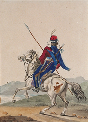 RI-1520-2 Kozak te paard.