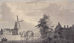 RI-213 Op de Cingel, met zicht op de Delftse Poort en het Hofpoortje.