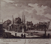 RI-370 Gezicht op de Zuidblaak en het westelijk eind van de Blaak met rechts van het midden de Zeevismarkt en ...