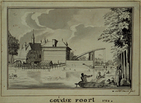 RI-528 Gezicht op de Goudse Poort.