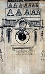 RI-702A Bovenste gedeelte toren Grote Kerk na de verbouwing in 1651.