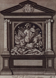 RI-733 Praalgraf voor B. Cortenaer in de Grote Kerk aan het Grotekerkplein.