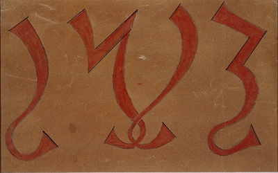 RI-741-B2 Afbeelding van de oude gedenksteen dagtekenende van de opbouw van de Grote Kerk anno 1423 .Opschrift ...