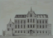 XXII-173-04 De voorgevel van de Industrieschool voor meisjes.