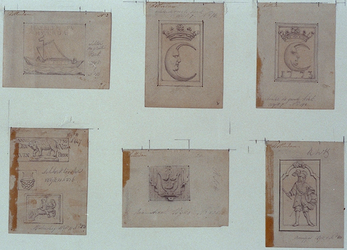 XXV-0-01-1-TM-8 Gevelstenen van de Rotterdamse huizen.-1(l.b.): Achter de Grote kerk, nummer 26. Haarlem en ...