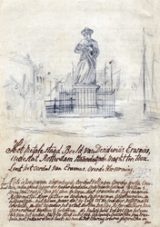 M-687 Standbeeld op de Grotemarkt van Desiderius Erasmus, humanist.