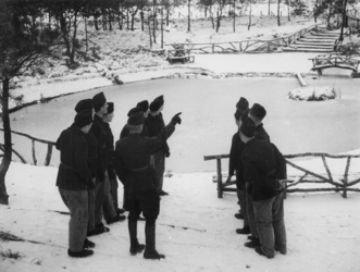 1977-3372 In een werkkamp, georganiseerd door de Nederlandsche Arbeidsdienst.